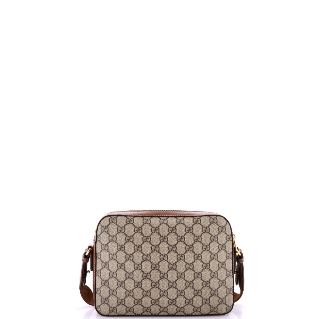 Interlocking G Patch Messenger Camera Bag GG Coated Canvas