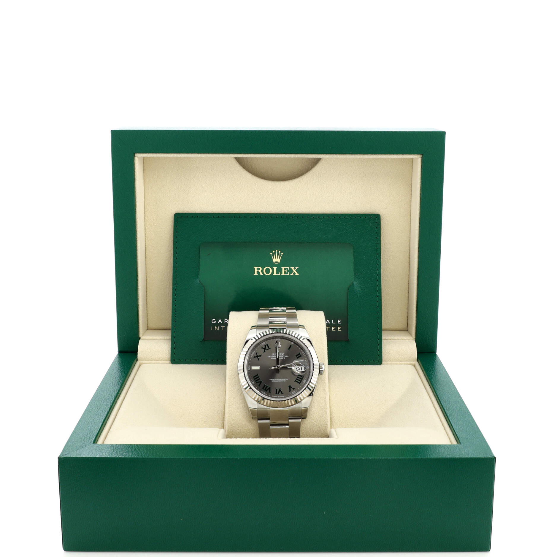 Oyster Perpetual Datejust Wimbledon Automatic Watch Stainless Steel and White Gold 41