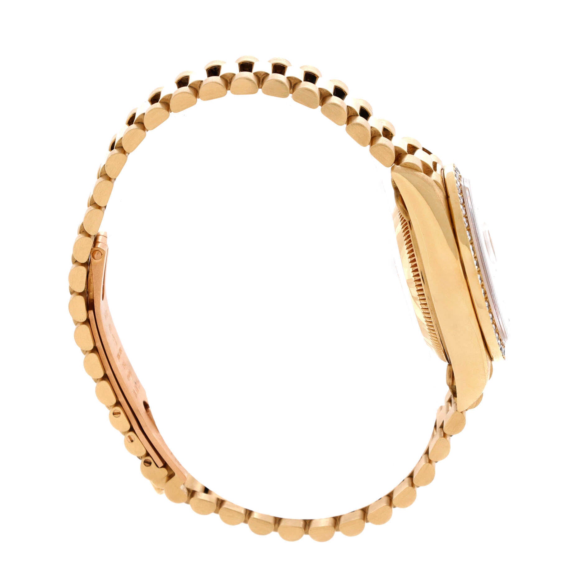 Oyster Perpetual President Datejust Automatic Watch Yellow Gold with Diamond Bezel and Markers 26