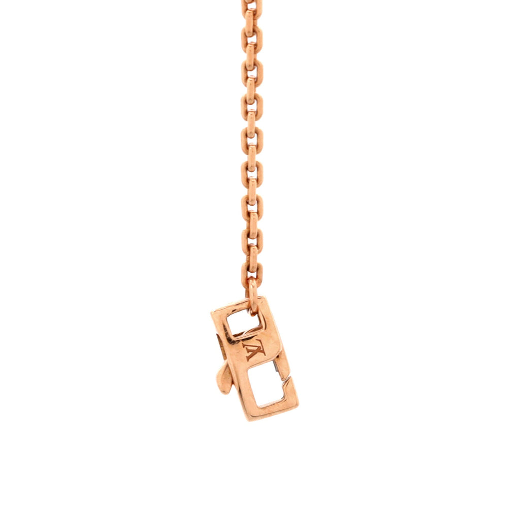 Idylle Blossom Monogram Heart Bracelet 18K Rose Gold with Diamond