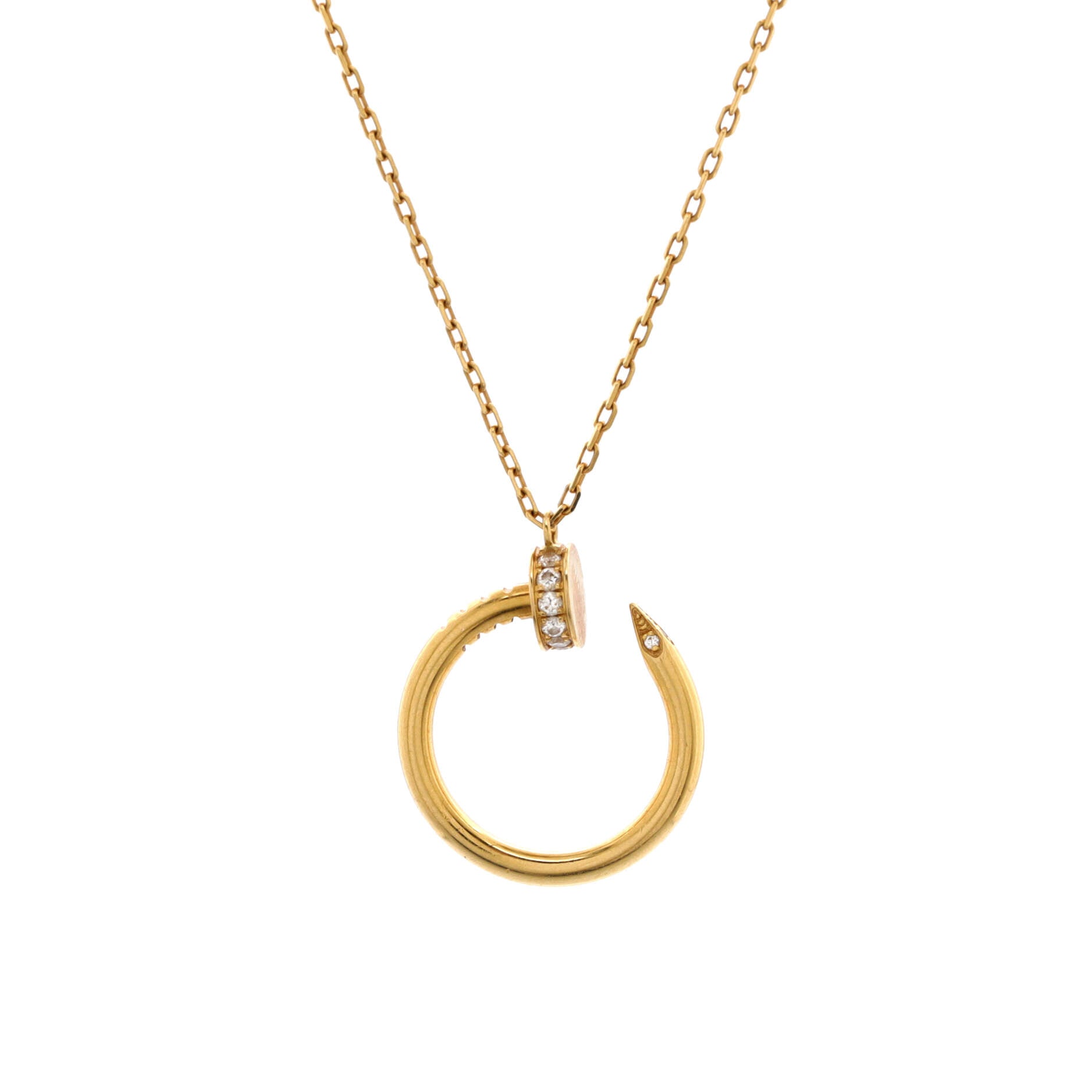 Juste un Clou Pendant Necklace 18K Yellow Gold with Diamonds