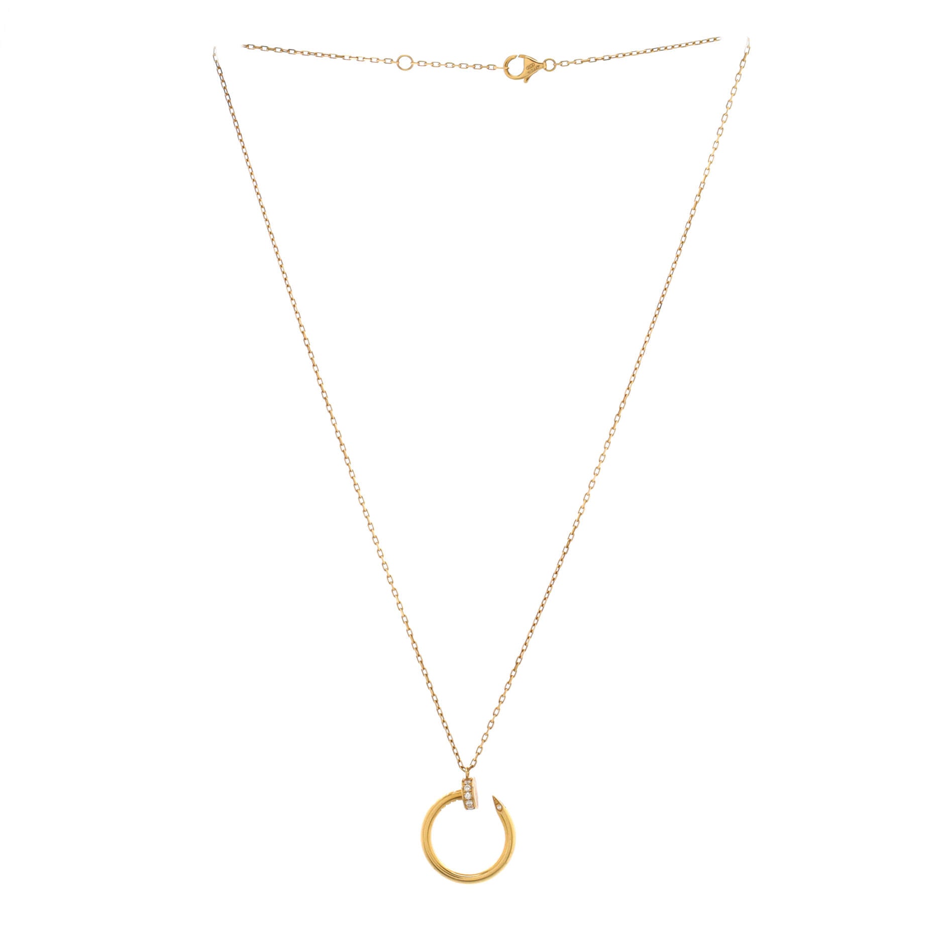 Juste un Clou Pendant Necklace 18K Yellow Gold with Diamonds