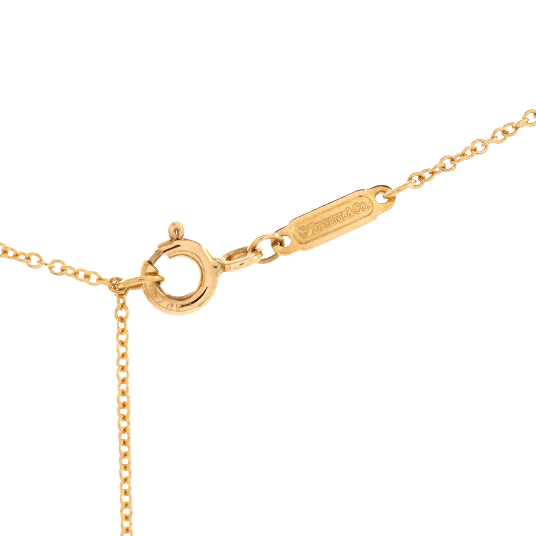 T Smile Pendant Necklace 18K Yellow Gold Small