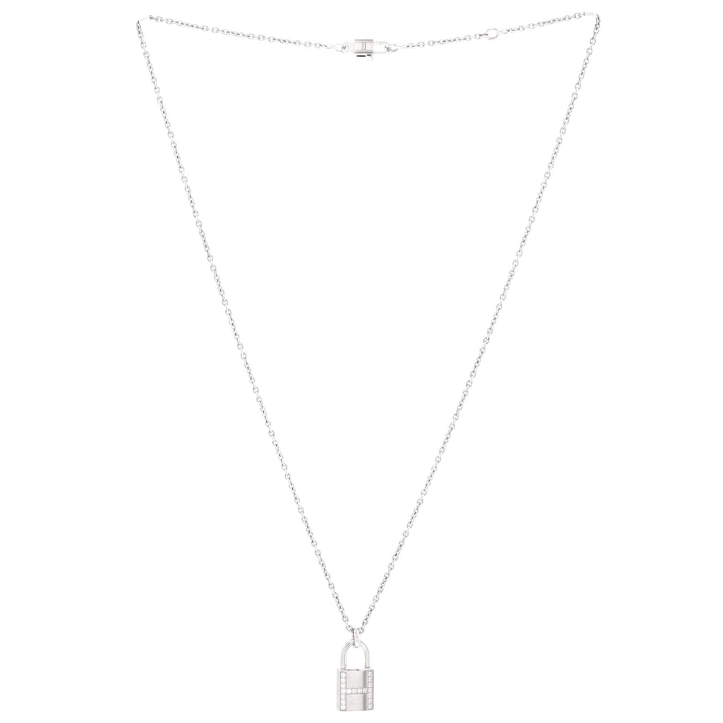 Amulettes Cadenas Pendant Necklace 18K White Gold with Diamonds