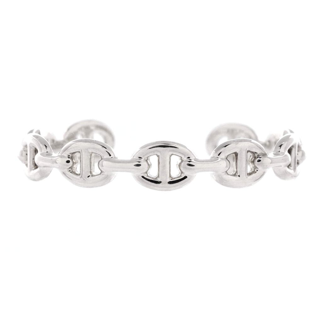 Chaine d'Ancre Enchainee Cuff Bracelet Sterling Silver Medium