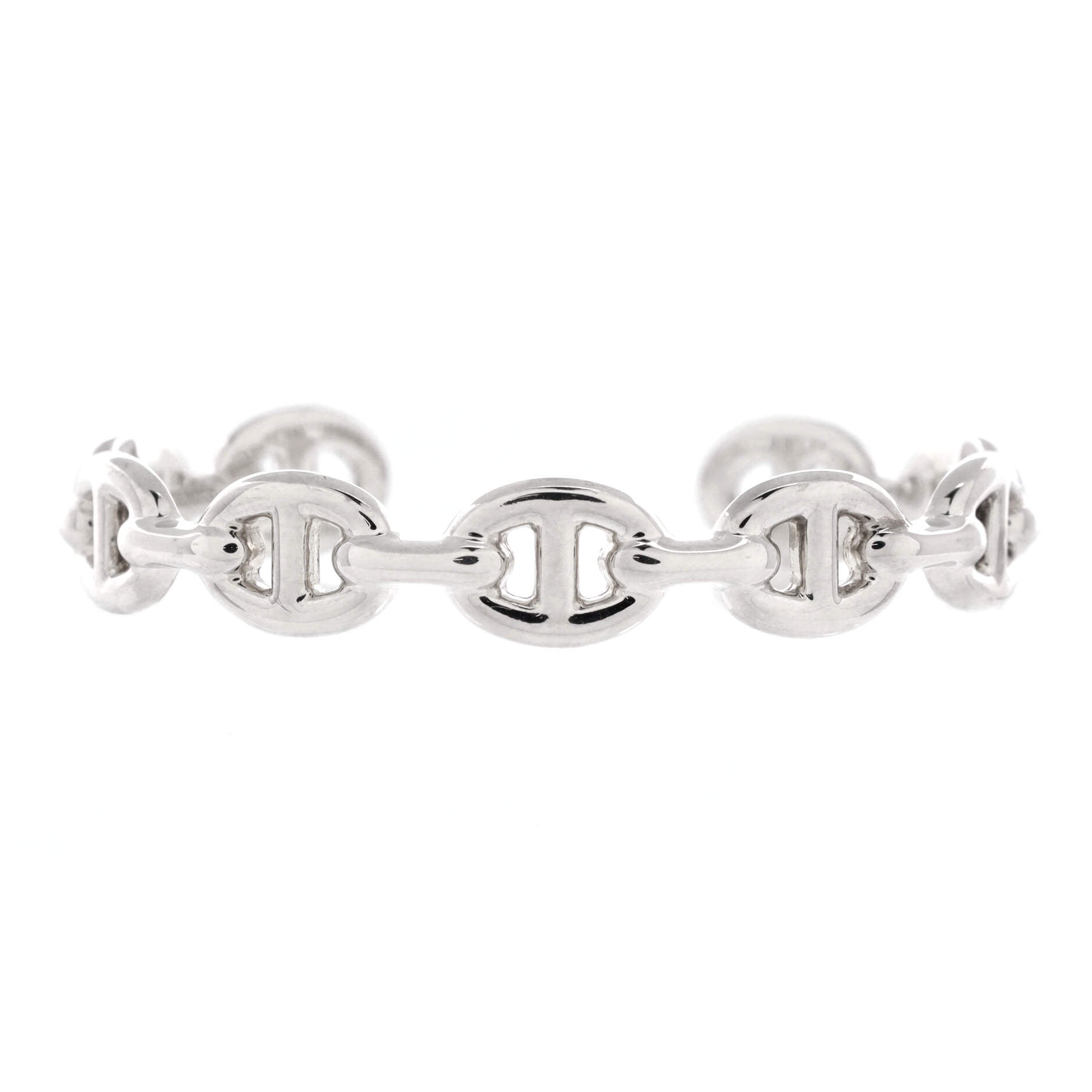 Chaine d'Ancre Enchainee Cuff Bracelet Sterling Silver Medium