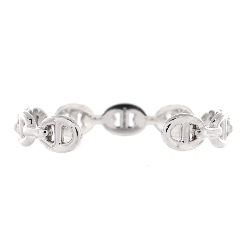 Chaine d'Ancre Enchainee Cuff Bracelet Sterling Silver Medium
