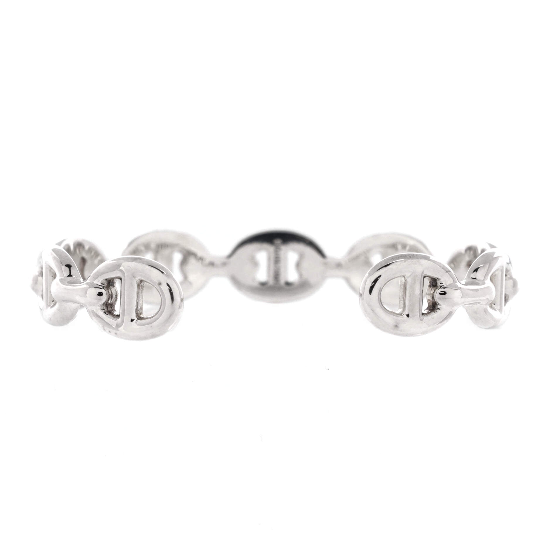 Chaine d'Ancre Enchainee Cuff Bracelet Sterling Silver Medium