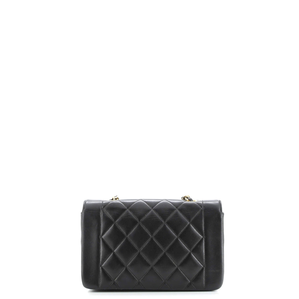 Vintage Diana Flap Bag Quilted Lambskin Small