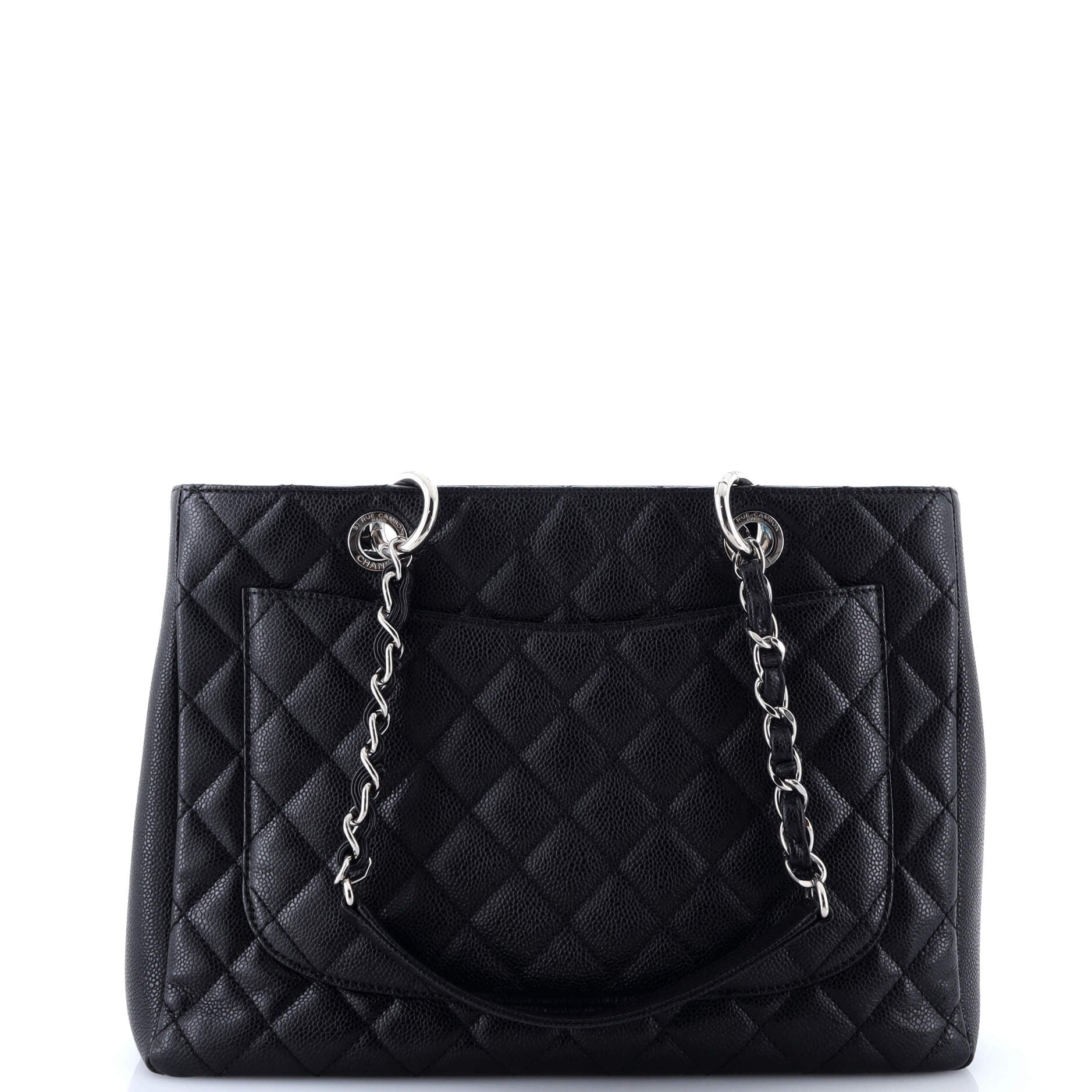 Grand Shopping Tote Quilted Caviar XL