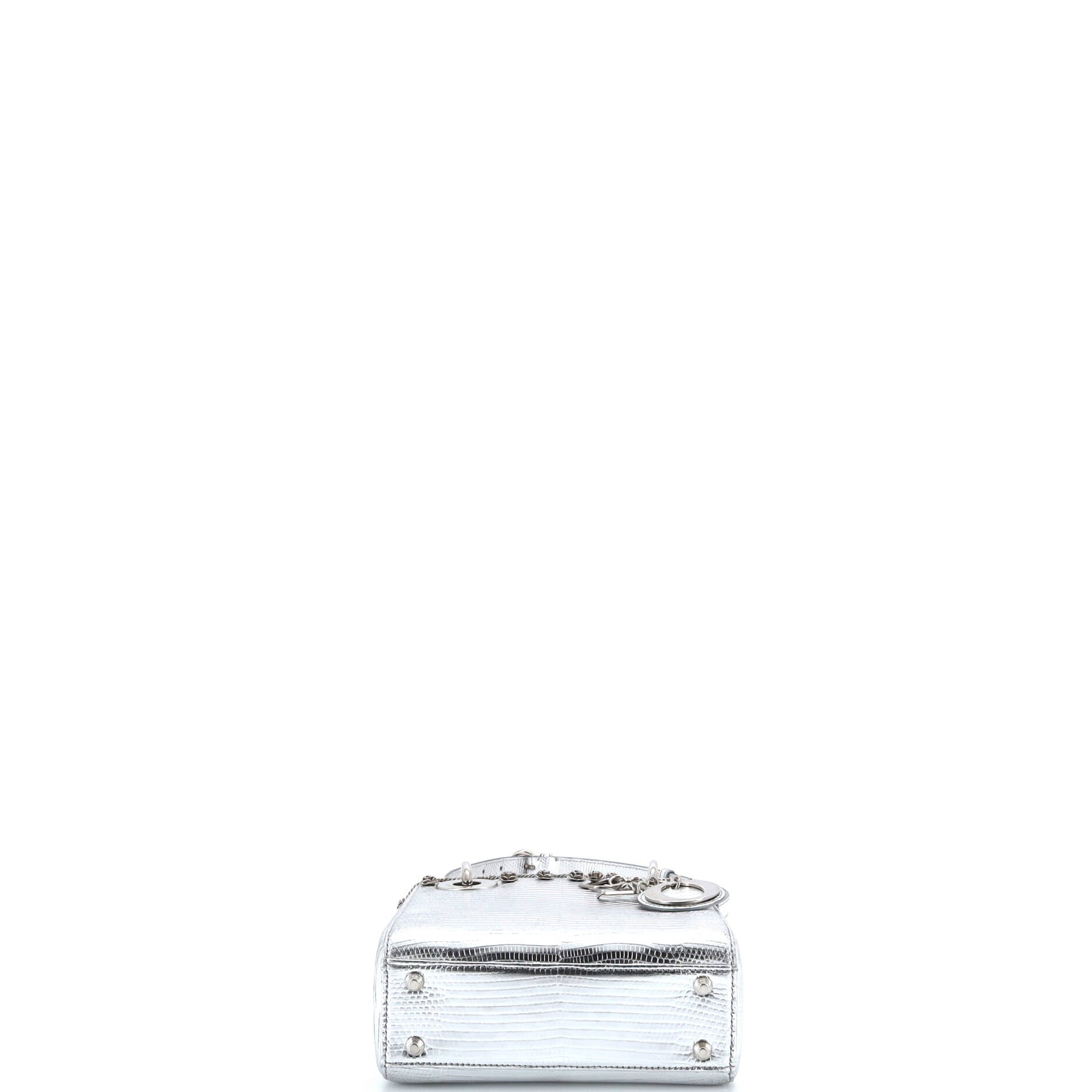 Lady Dior Bag Lizard with Metal Applique Mini
