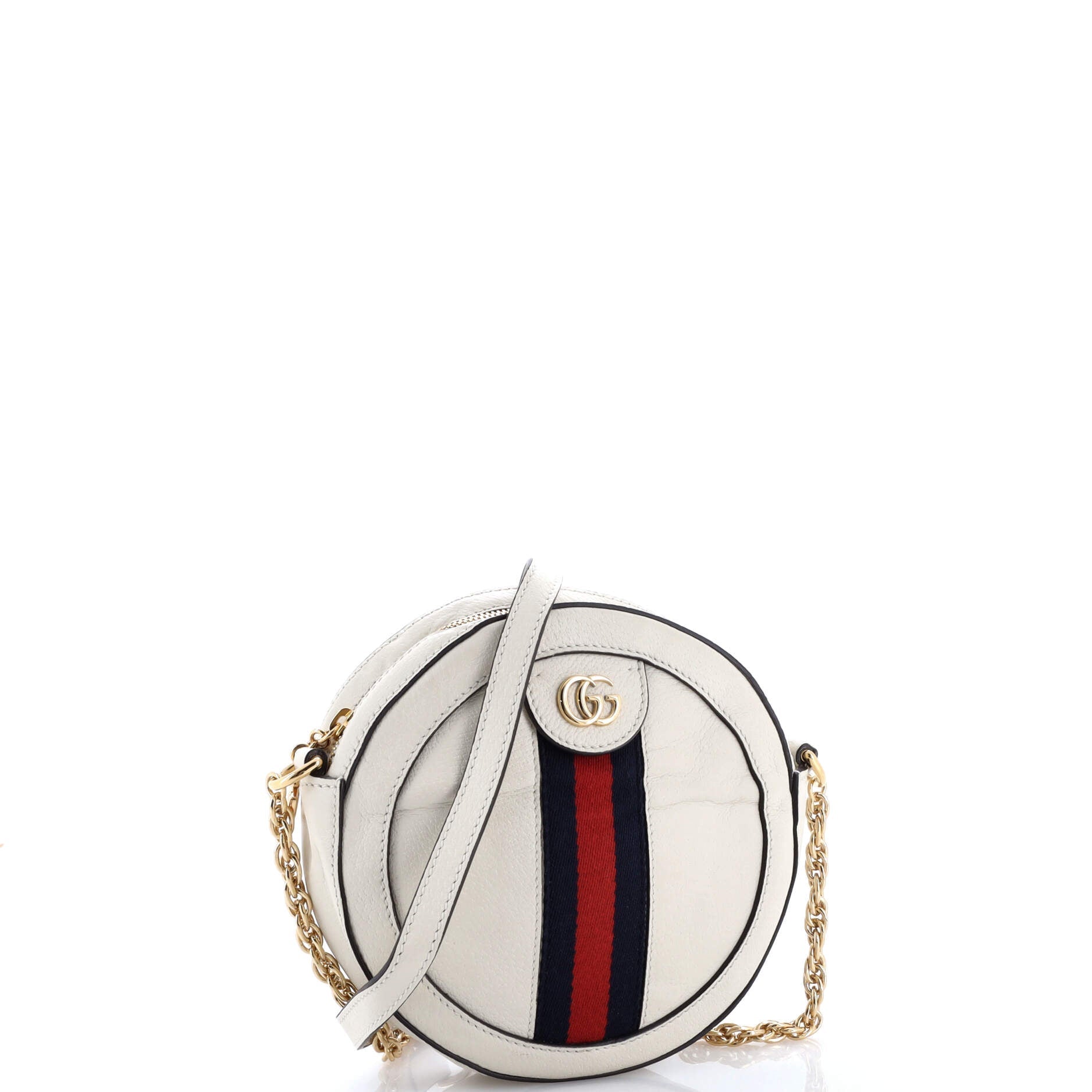 Ophidia Round Shoulder Bag Leather Mini