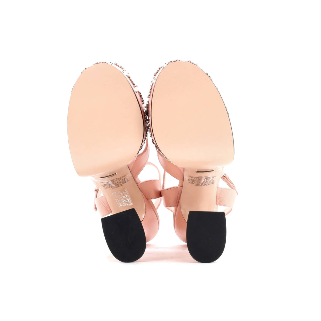 Women's Janaya GG Studded Platform Sandals Leather
