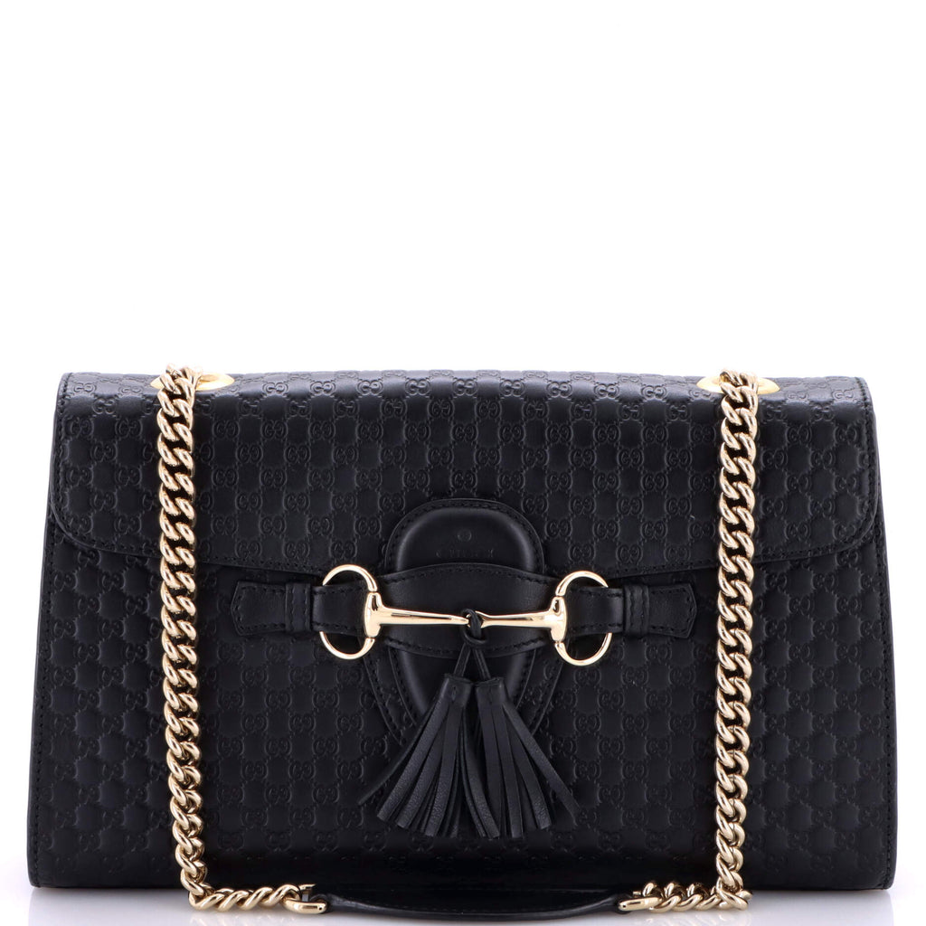 Emily Chain Flap Bag Microguccissima Leather Medium