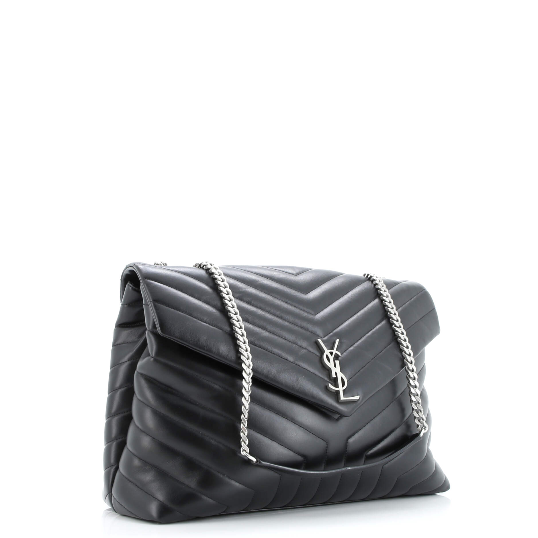 Loulou Shoulder Bag Matelasse Chevron Leather Large