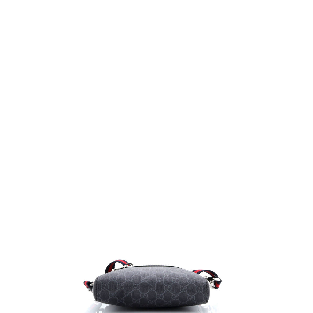 Web Strap Front Zip Messenger Bag GG Coated Canvas Small