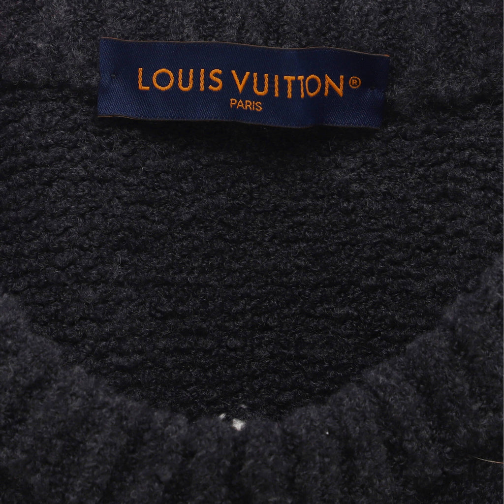 Women's LV Monogram Flower Crewneck Sweater Wool and Polyamide Blend