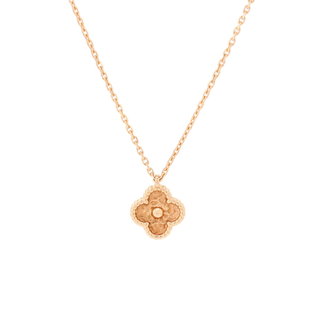 Sweet Alhambra Pendant Necklace 18K Rose Gold