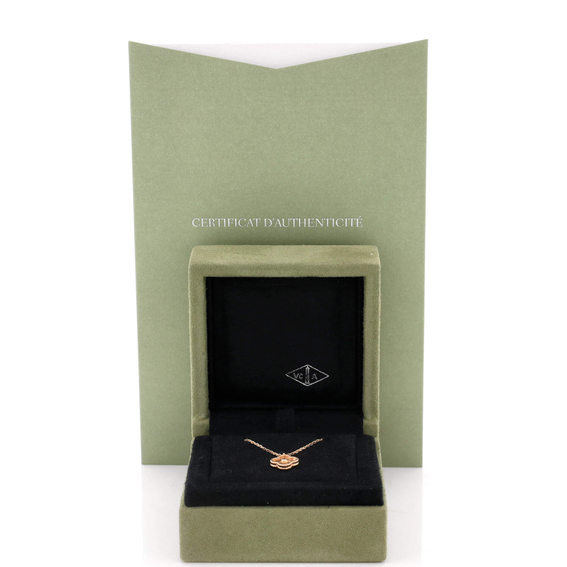 Sweet Alhambra Pendant Necklace 18K Rose Gold
