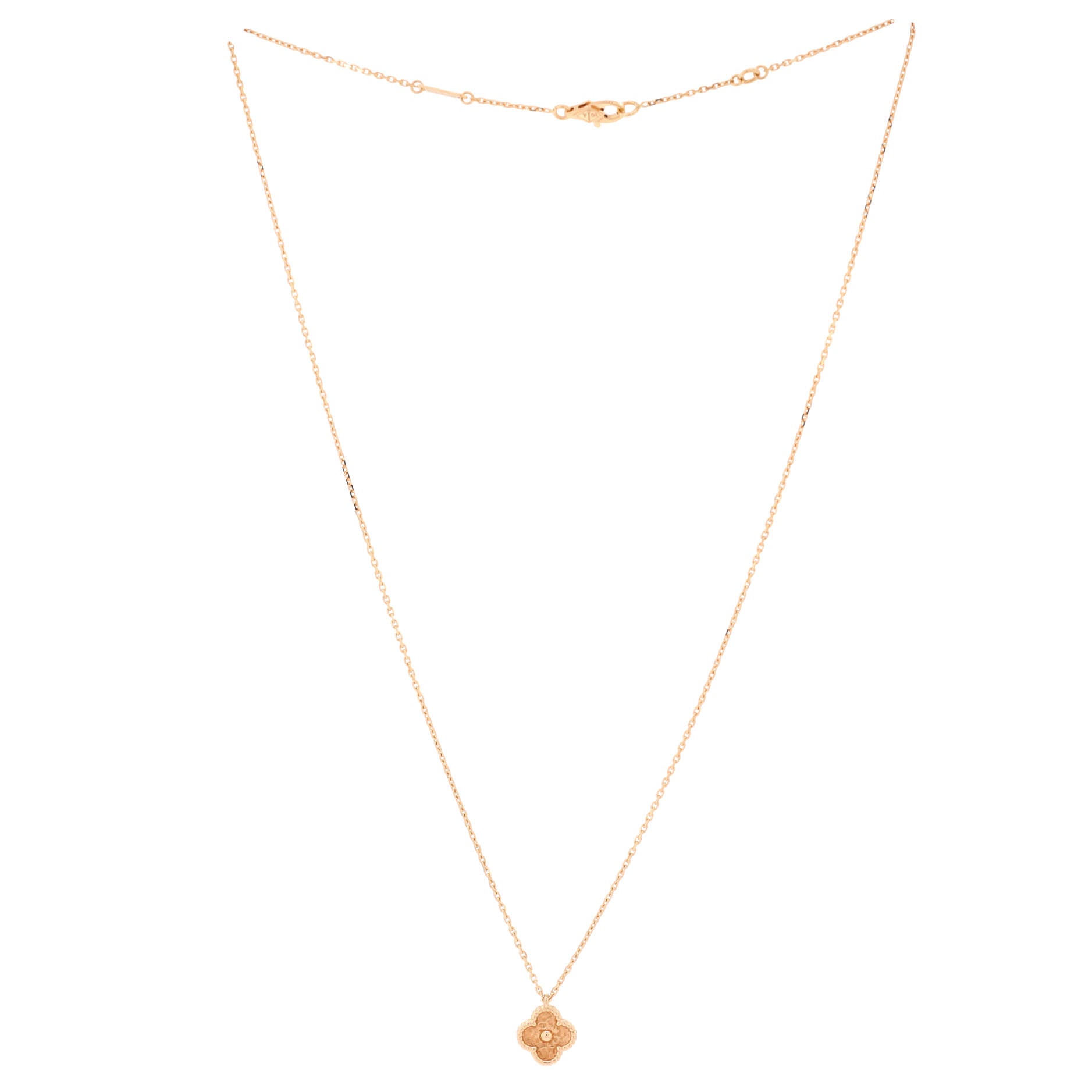 Sweet Alhambra Pendant Necklace 18K Rose Gold