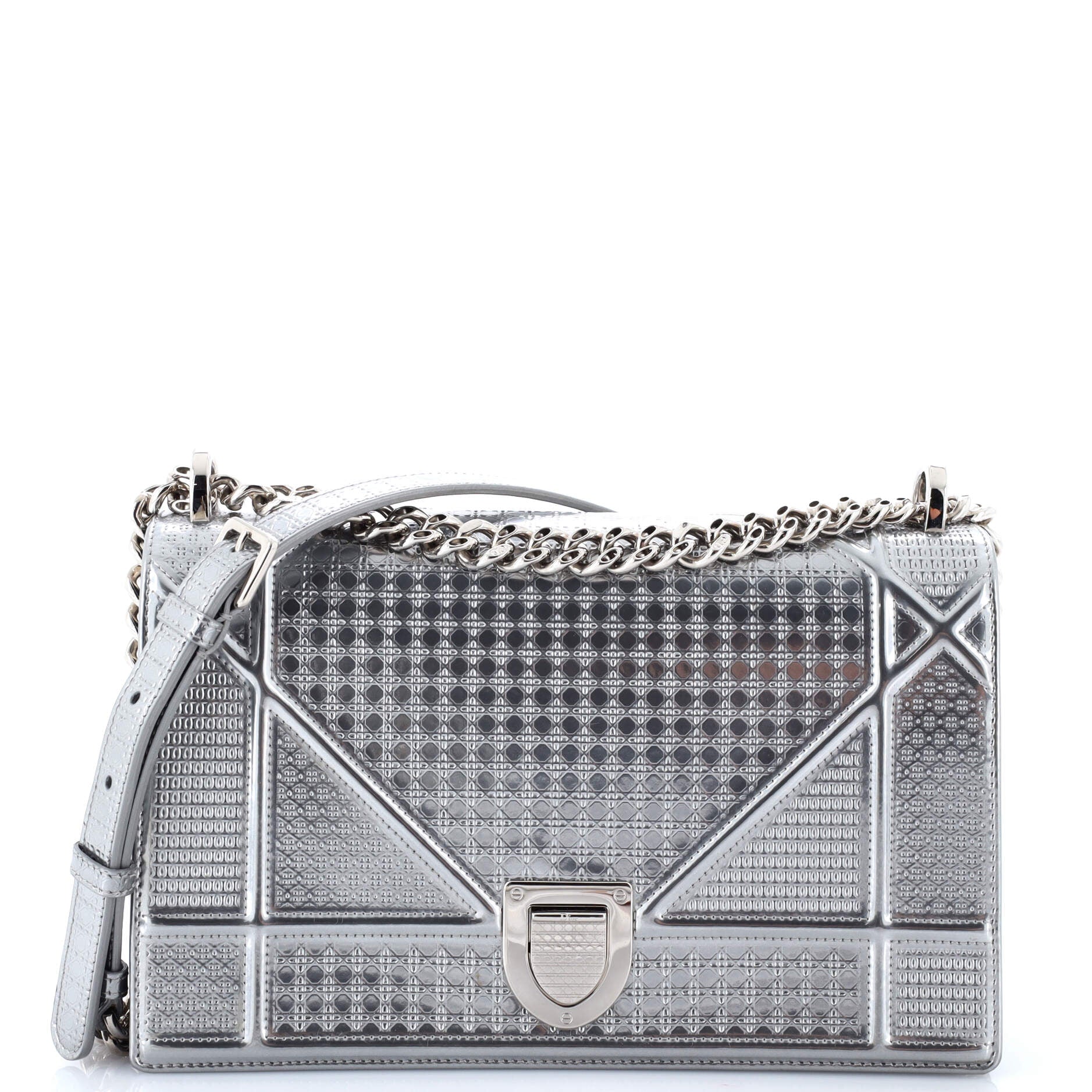 Diorama Flap Bag Cannage Embossed Calfskin Medium