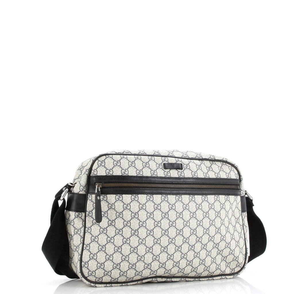 Front Zip Camera Bag GG Coated Canvas Large