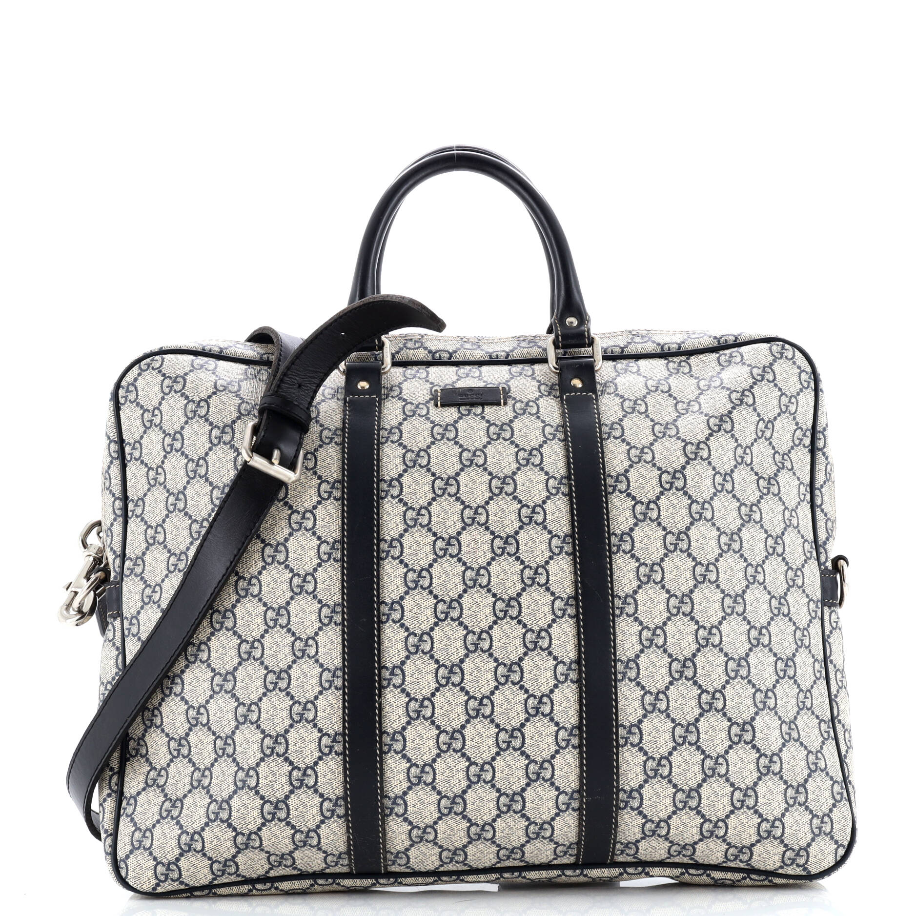 Convertible Briefcase GG Coated Canvas with Leather Large
