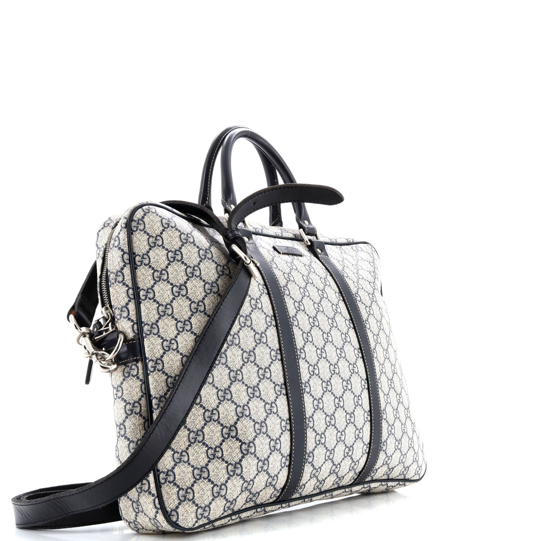 Convertible Briefcase GG Coated Canvas with Leather Large