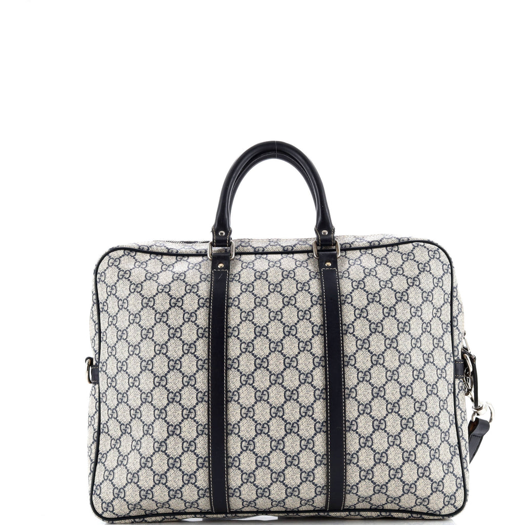 Convertible Briefcase GG Coated Canvas with Leather Large