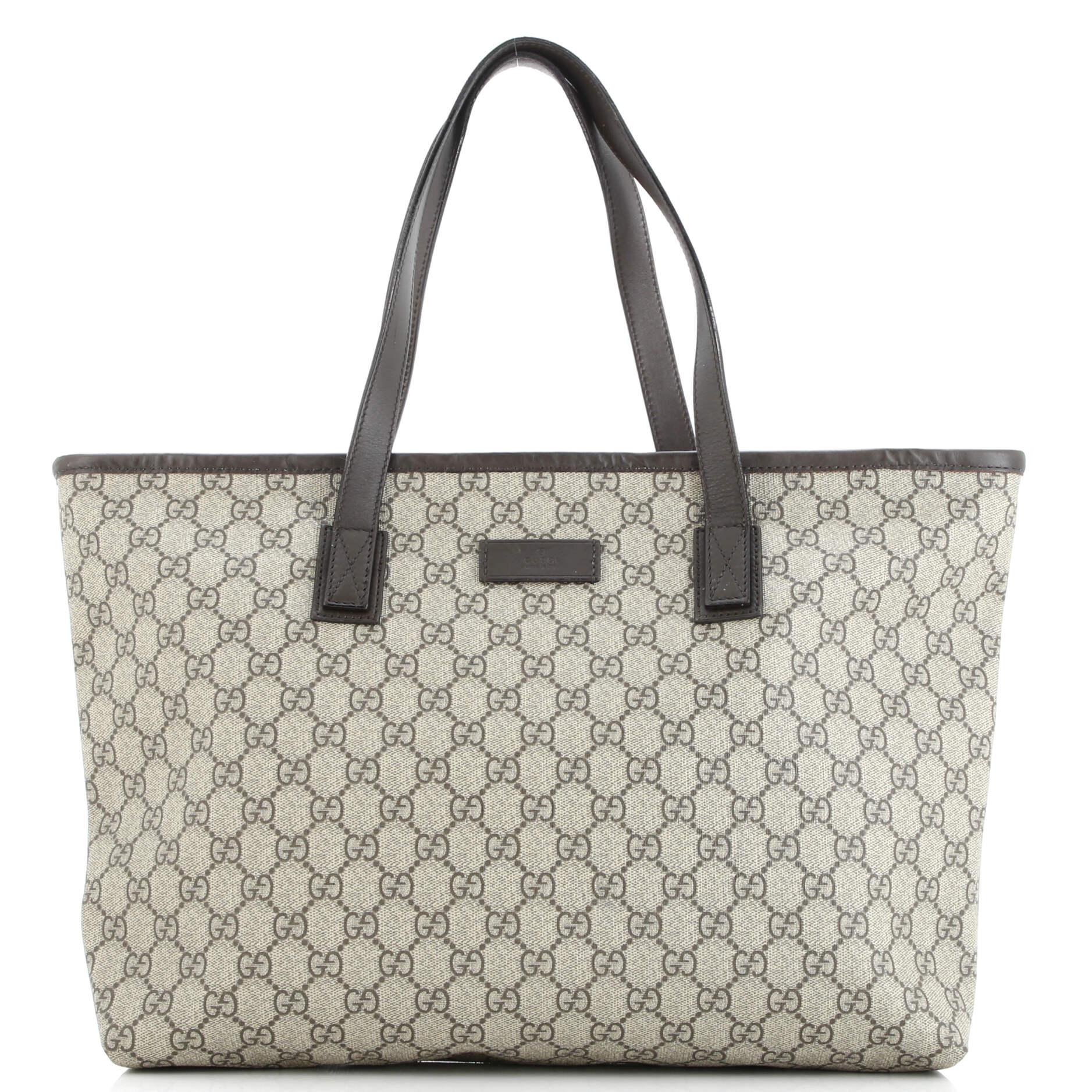 Plus Tote GG Coated Canvas with Leather Medium