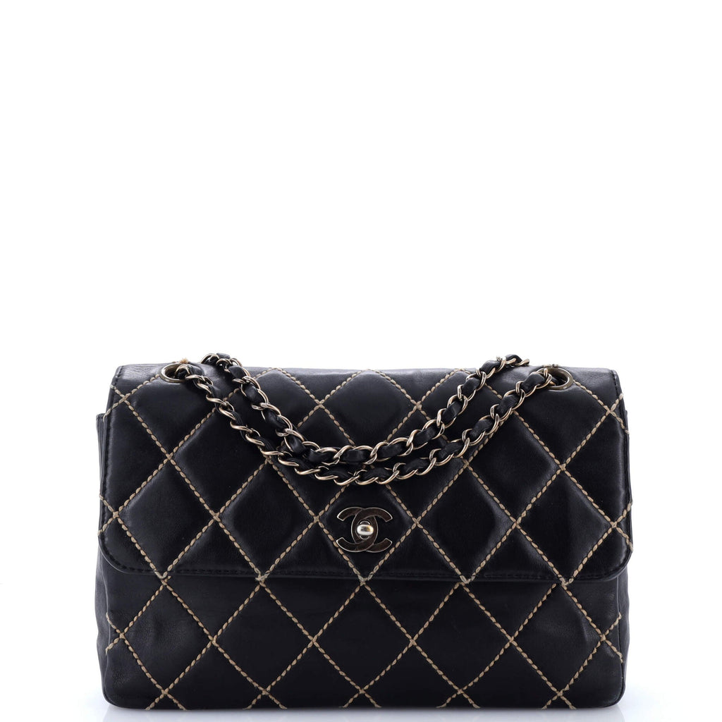 Surpique Flap Bag Quilted Leather Medium