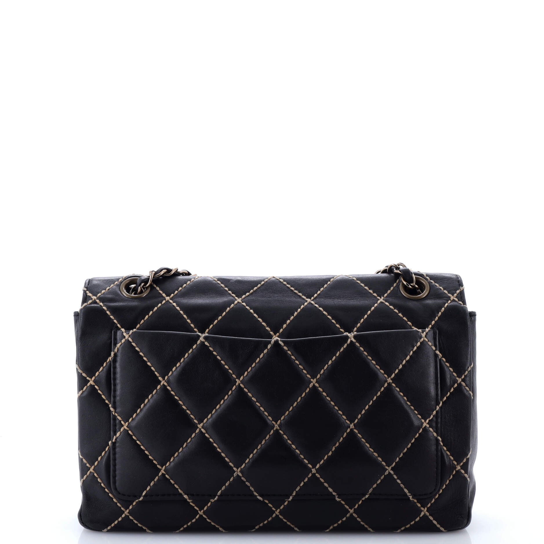 Surpique Flap Bag Quilted Leather Medium