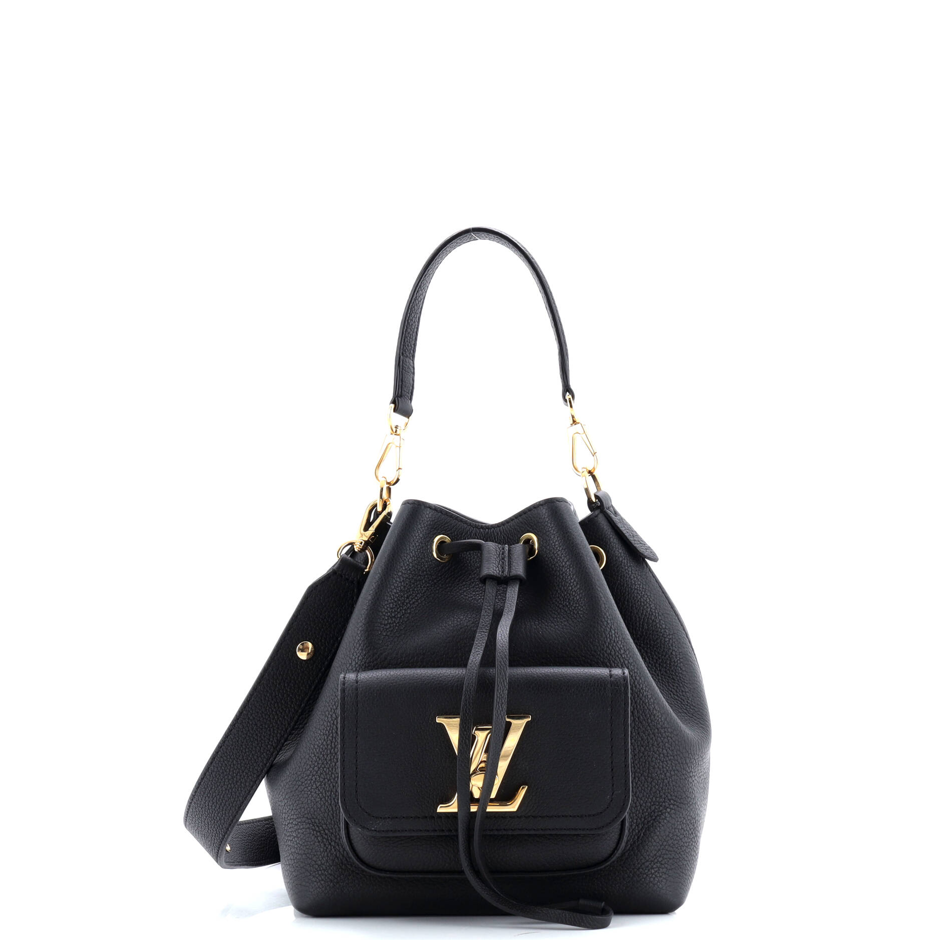 Lockme Pocket Bucket Bag Leather