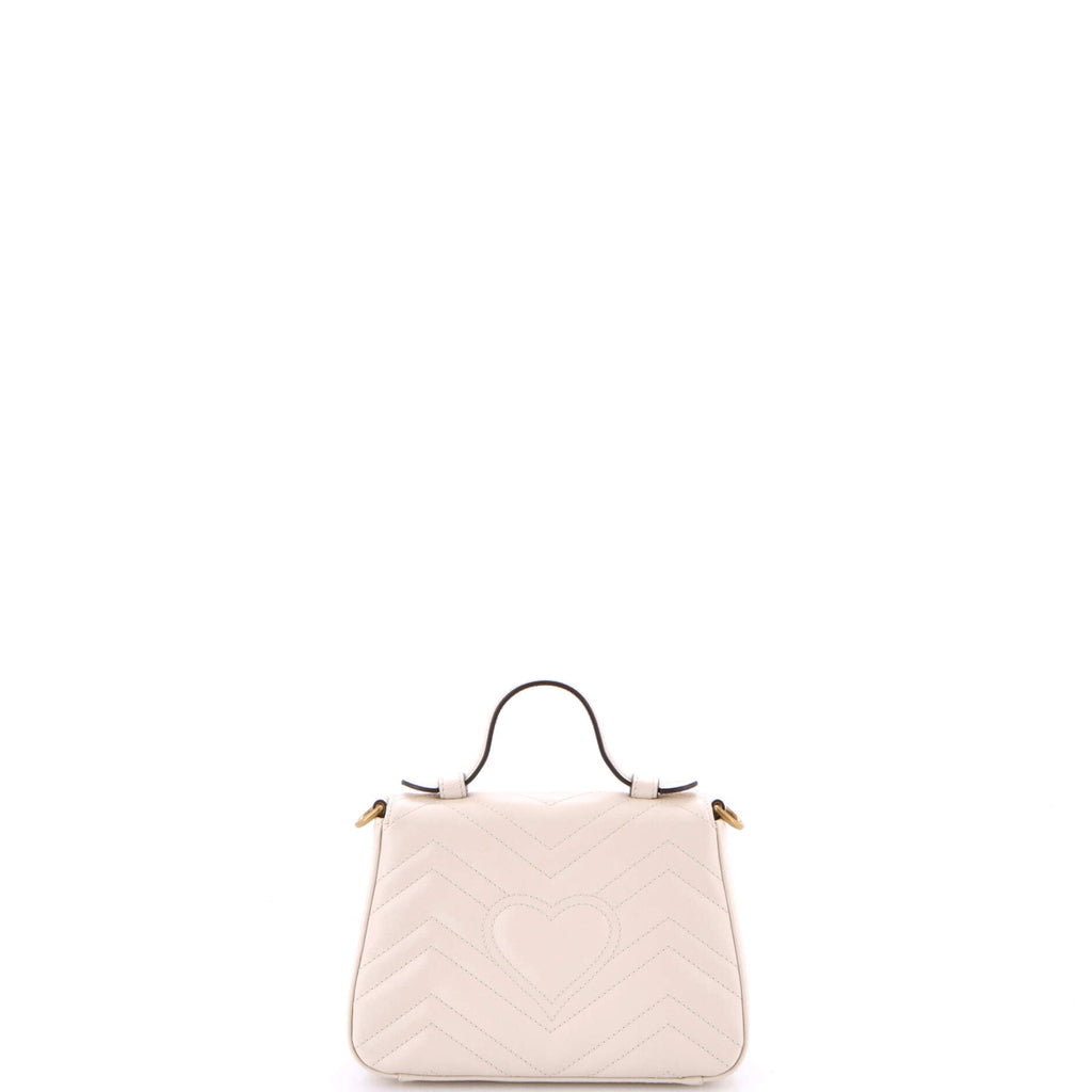 GG Marmont Top Handle Flap Bag Matelasse Leather Mini