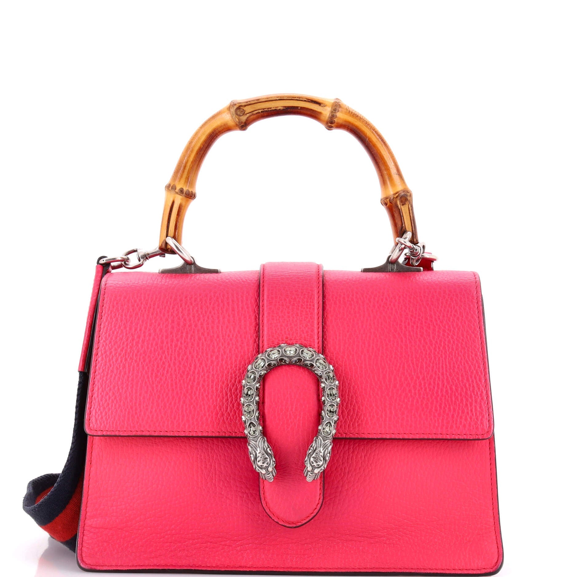 Dionysus Bamboo Top Handle Bag Leather Medium