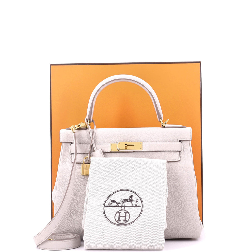 Kelly Handbag Light Togo with Gold Hardware 28
