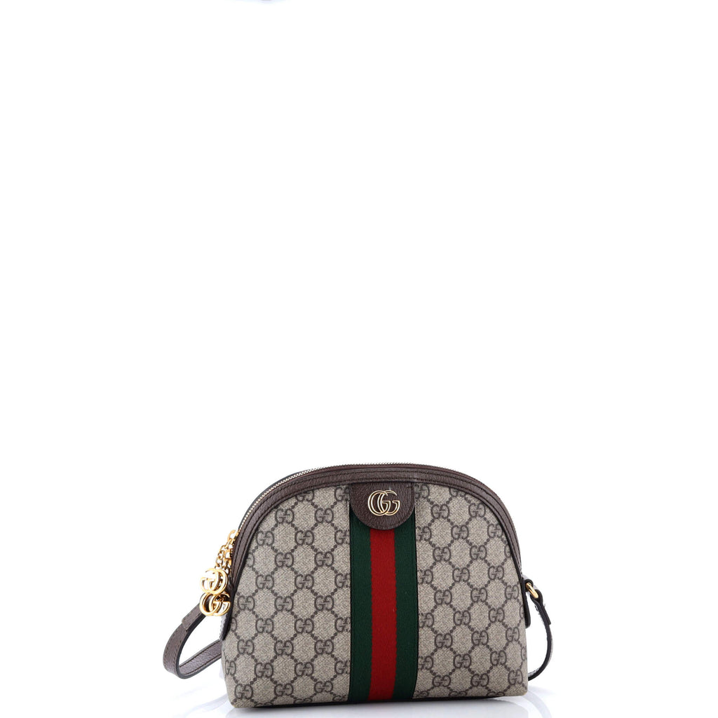 Ophidia Dome Shoulder Bag GG Coated Canvas Small