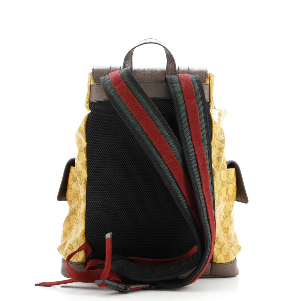 x adidas Double Pocket Buckle Backpack GG Coated Canvas Medium