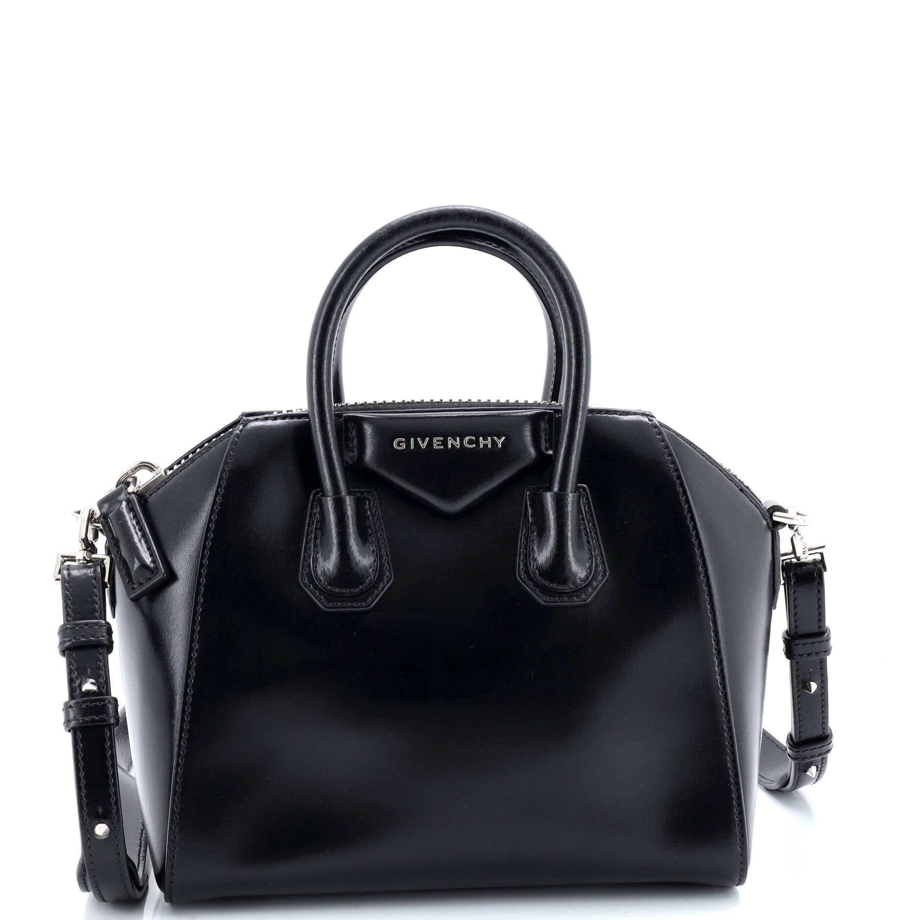 Antigona Bag Glazed Leather Mini