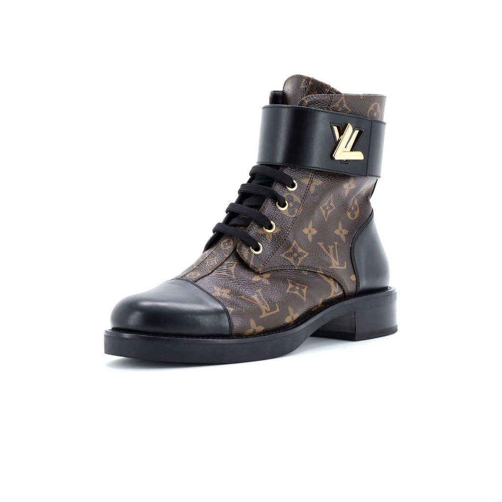 Women's Wonderland Flat Ranger Boots Monogram Canvas and Leather
