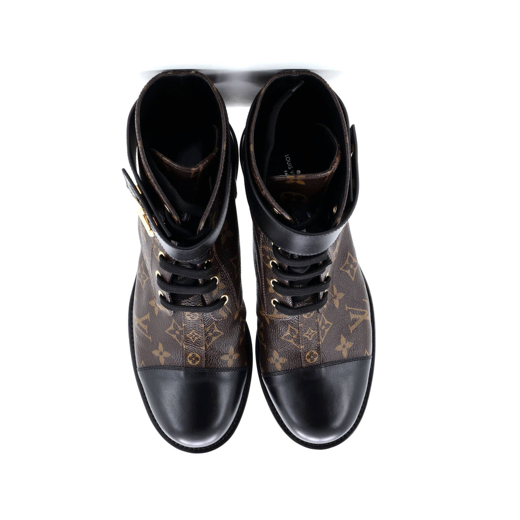 Women's Wonderland Flat Ranger Boots Monogram Canvas and Leather