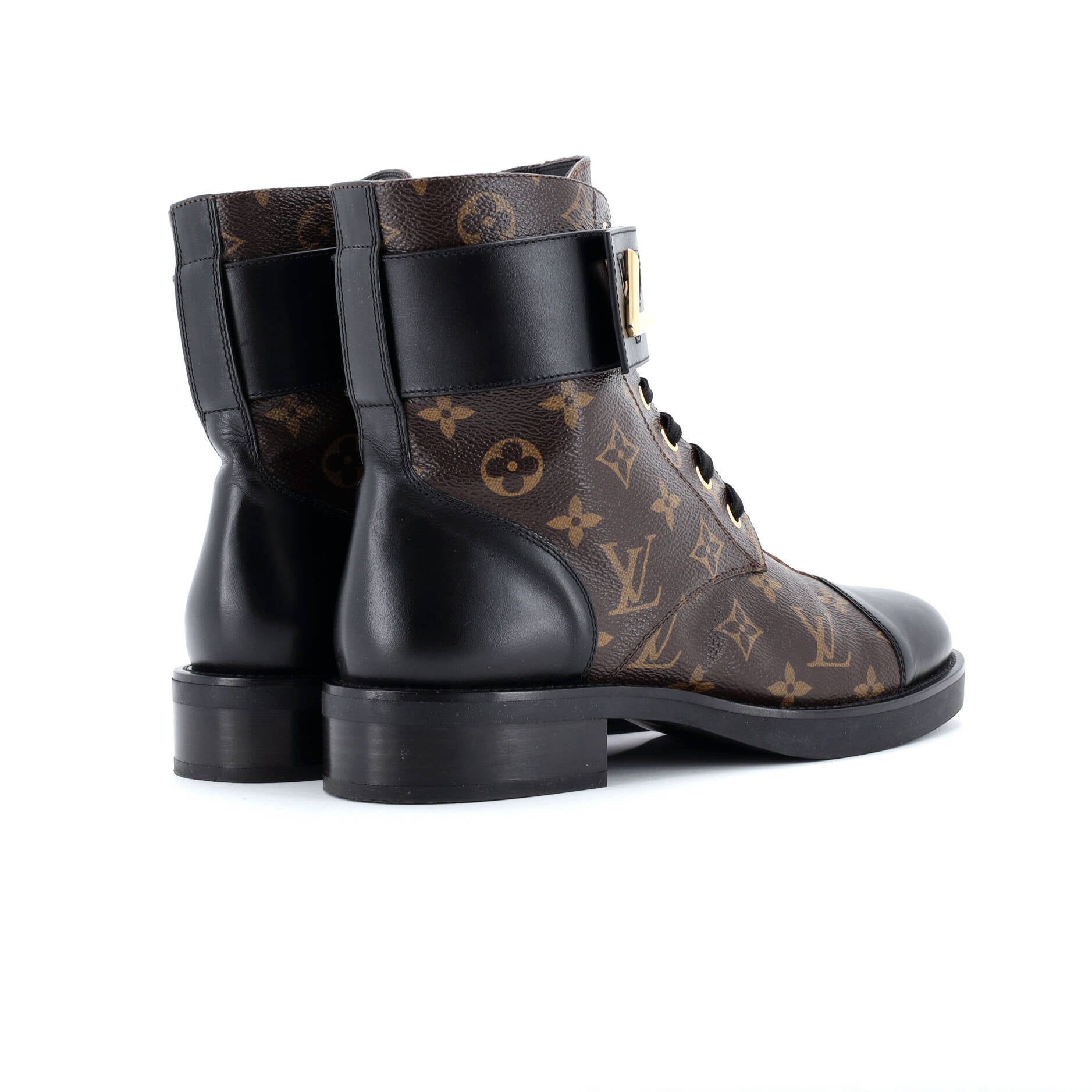 Women's Wonderland Flat Ranger Boots Monogram Canvas and Leather
