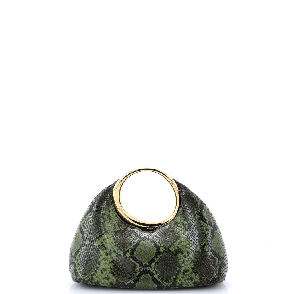 Le Petite Calino Ring Bag Snakeskin Embossed Leather Small