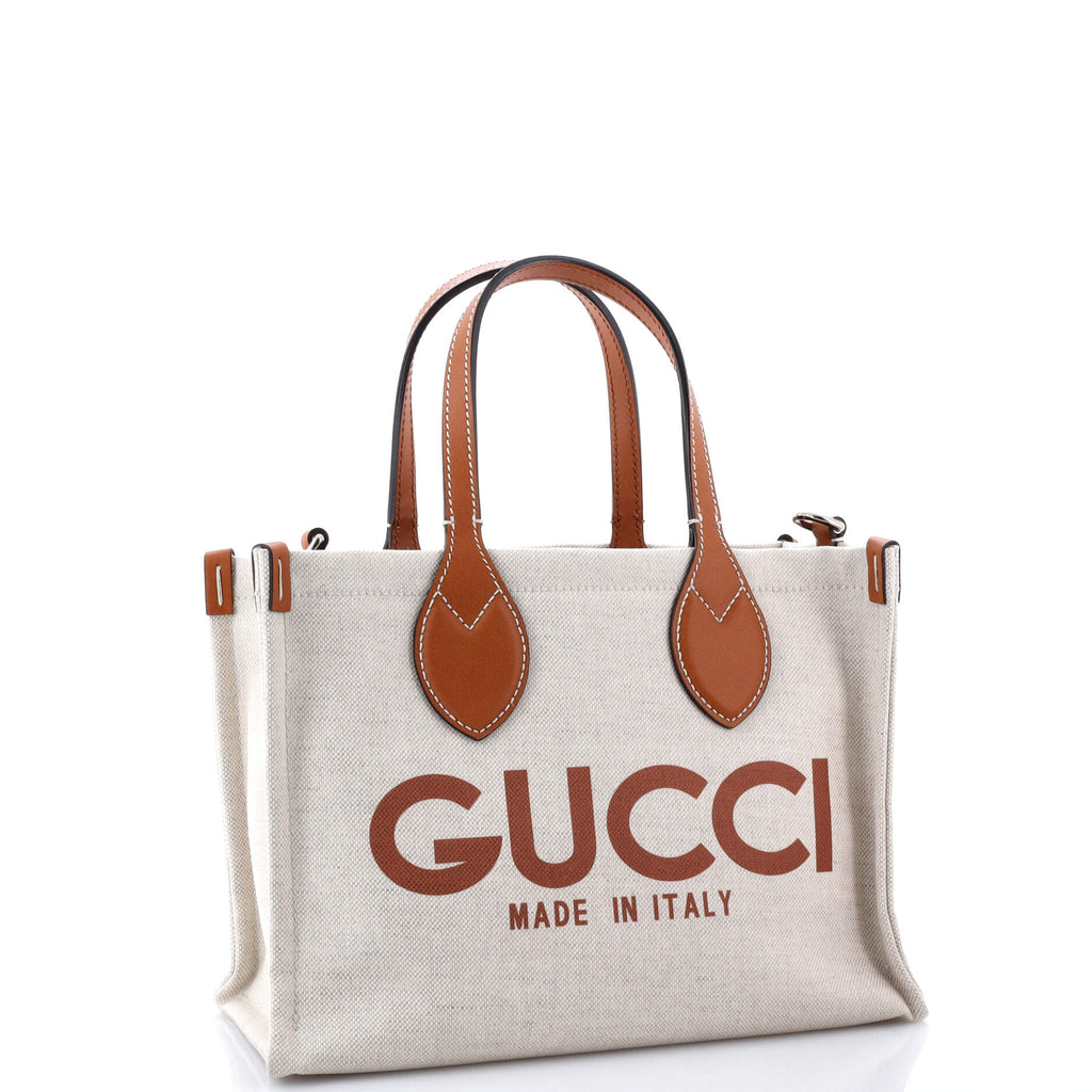 Logo Shopper Tote Printed Canvas Small