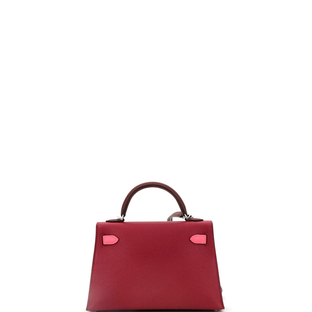 Kelly Mini II Bag Tricolor Epsom with Palladium Hardware 20