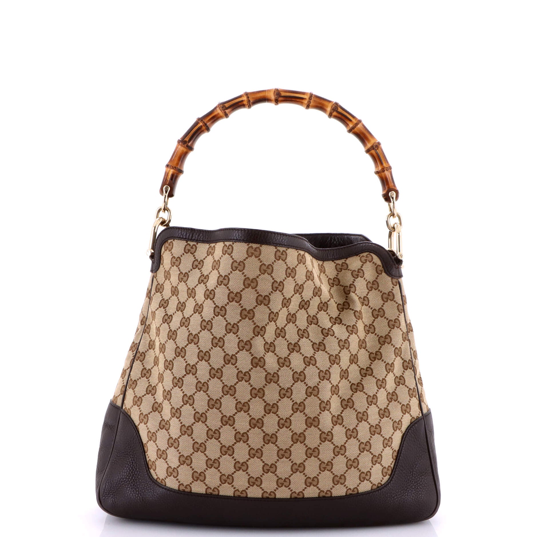 Diana Bamboo Shoulder Bag GG Canvas Medium
