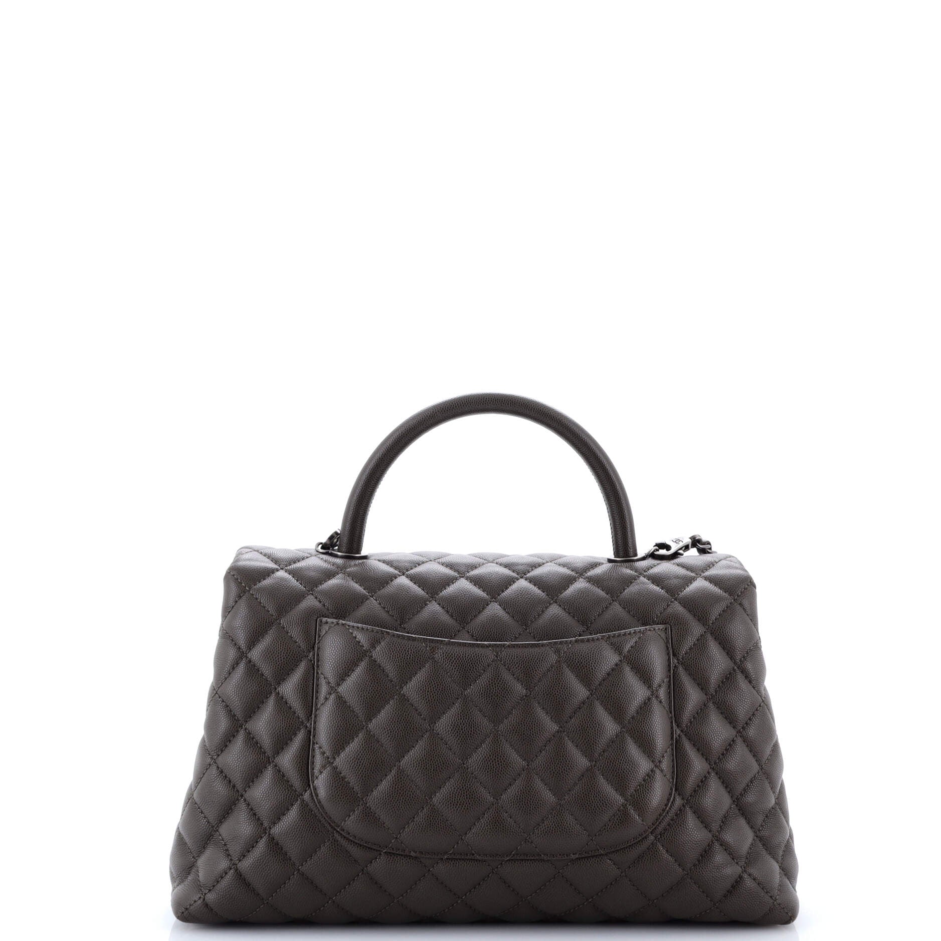 Coco Top Handle Bag Quilted Caviar Medium