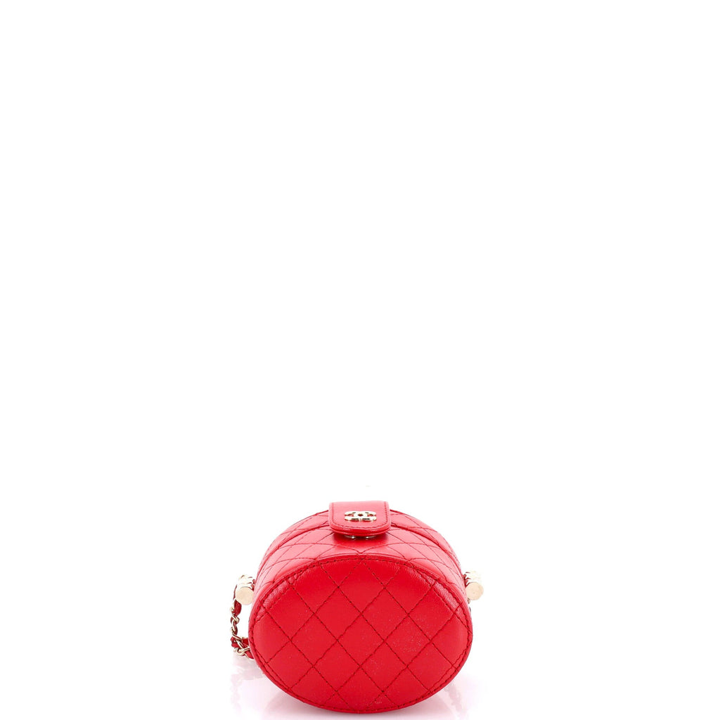 CC Allure Vanity Case with Chain Quilted Lambskin Mini