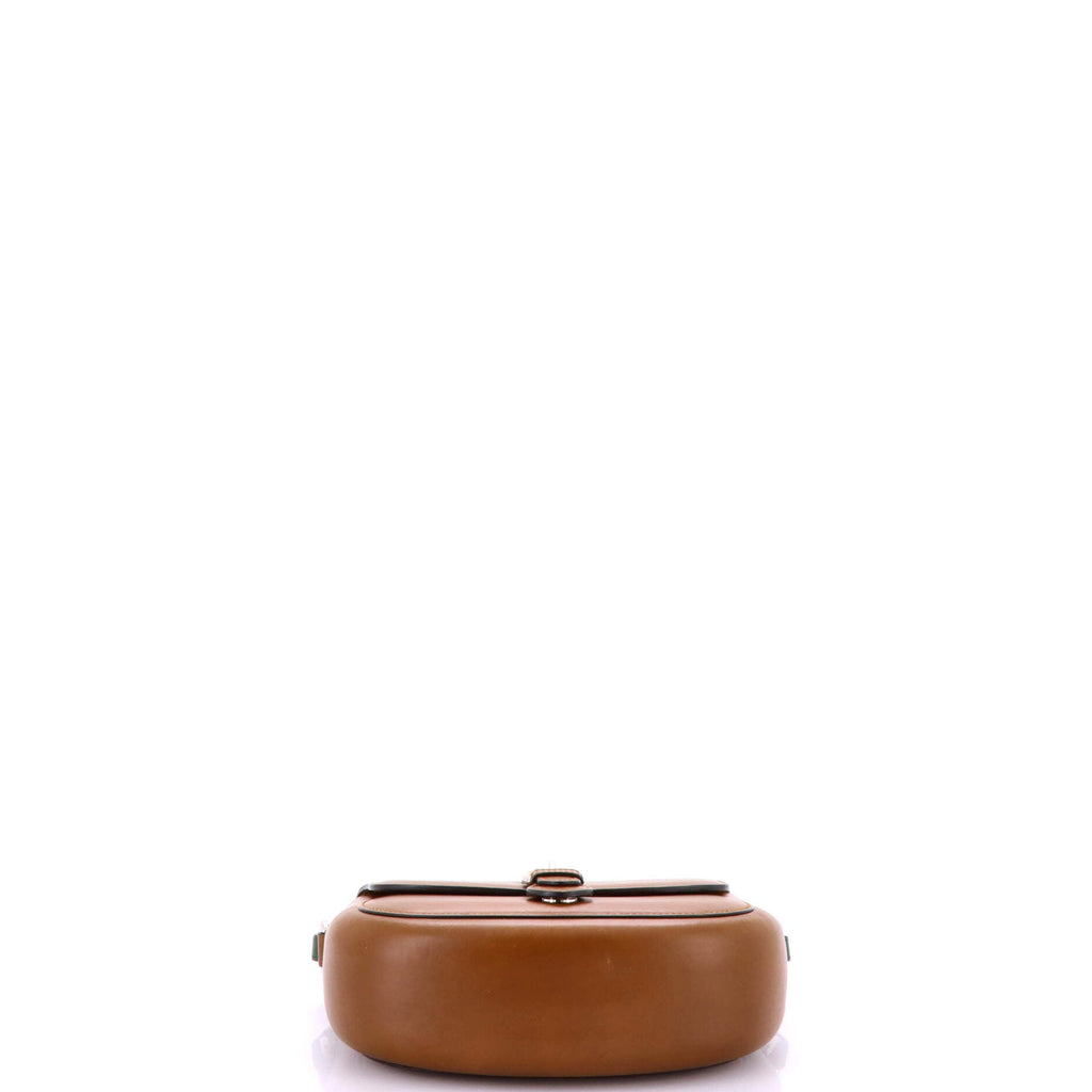 Charisma Flap Shoulder Bag Logo Embossed Leather with Braided Detail