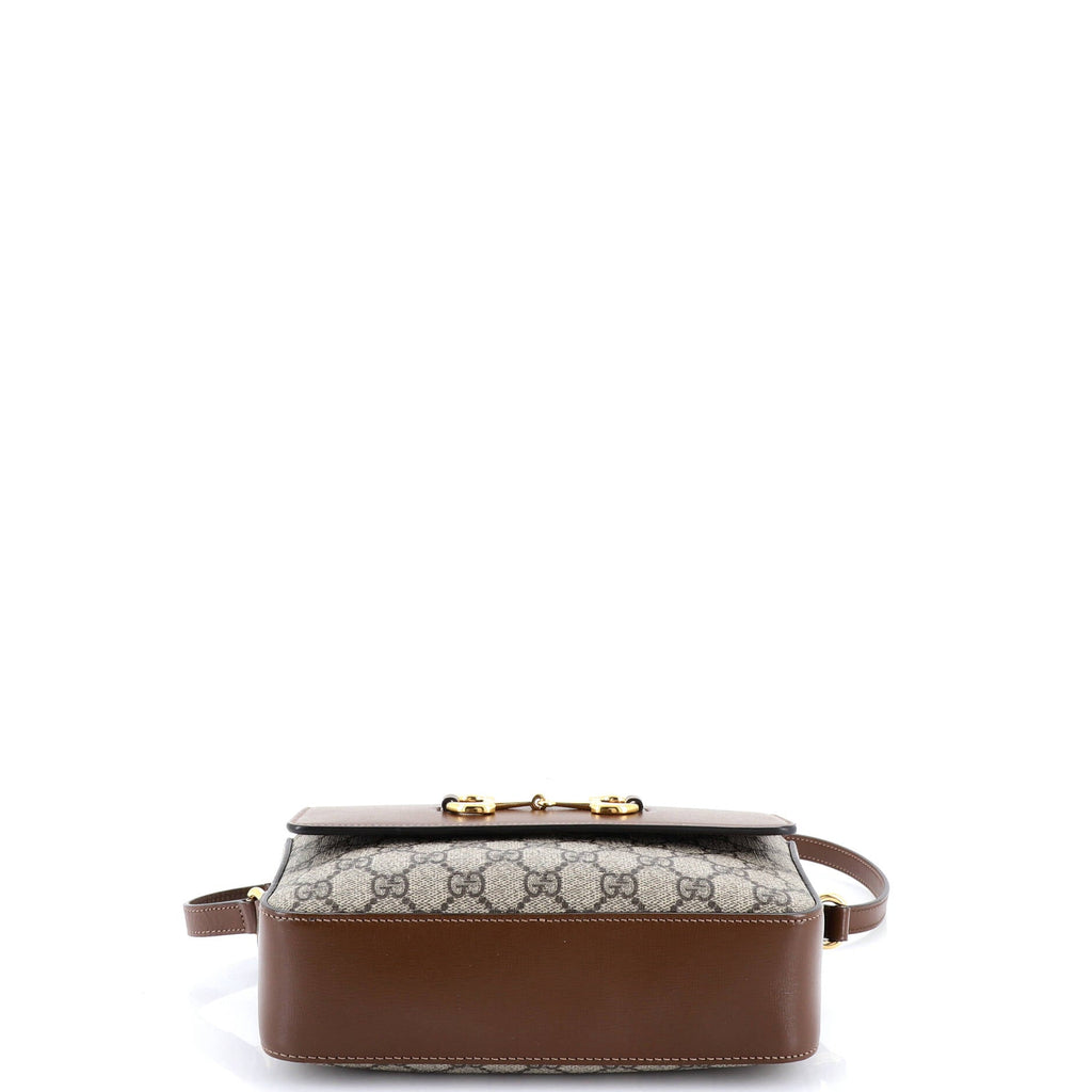 Horsebit 1955 Flap Pocket Camera Bag GG Coated Canvas and Leather Small